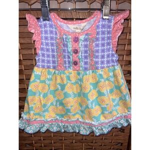 Matilda Jane Pat a Cake Floral Tunic Top Size 12-18 months Girls